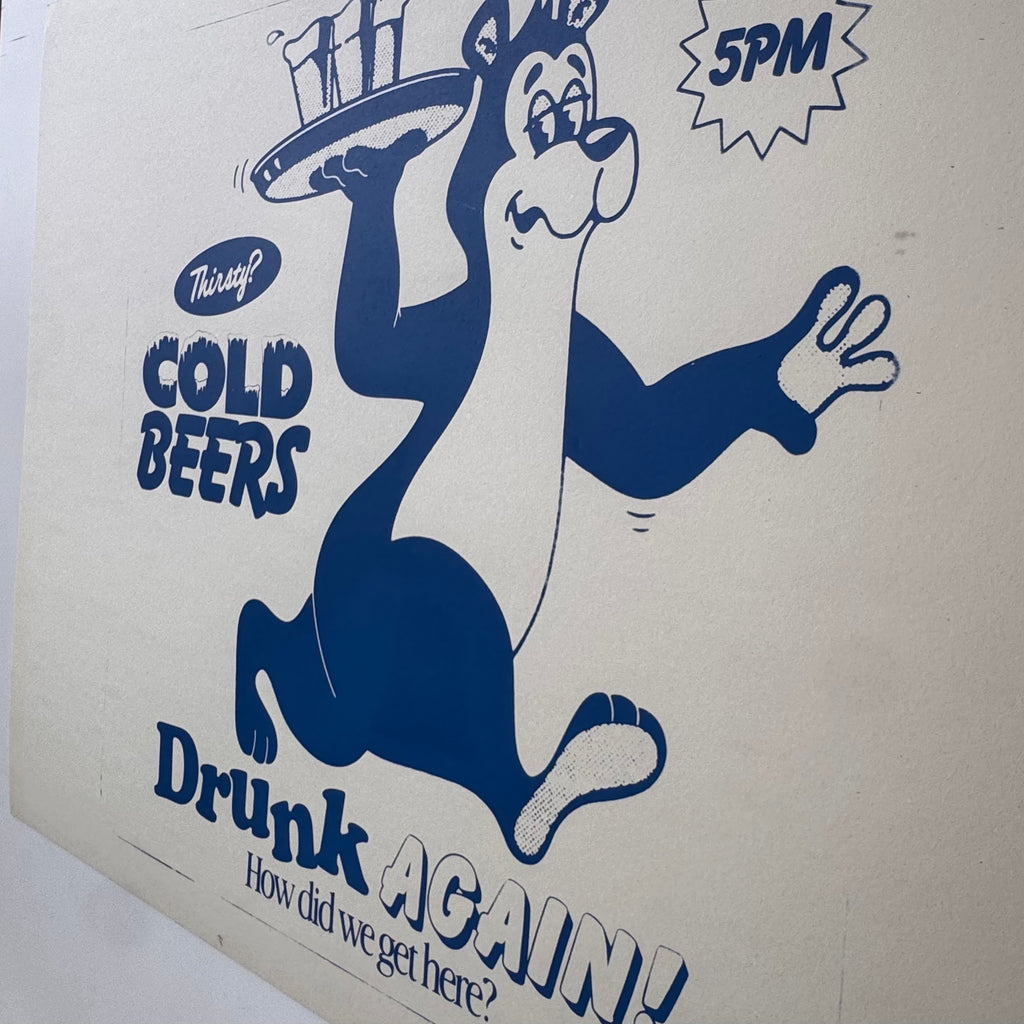 "Drunk Again" Screen Print Artist Proof (Royal Blue)